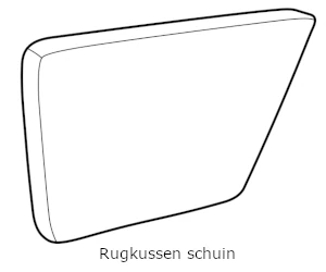 rugkussen zacht schuin